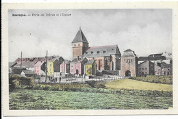 - 255 -  BASTOGNE  Porte De Treve Et L'Eglise  (colorisee) - Bastenaken
