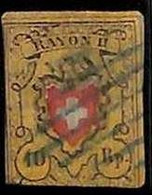 94982aH  - SWITZERLAND  -  STAMP -   Yvert #  16 II -  USED Small Defect - Andere & Zonder Classificatie