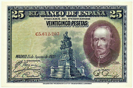 ESPAÑA - 25 Pesetas - 15.08.1928 - Pick 74.b - Serie C - Pedro Calderón De La Barca - Kingdom - 1-2-5-25 Pesetas