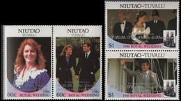 TUVALU-Niutao 1986 Wedding Ginger Poolboy Se-te. OVPT.PAIRS:2 Overprinted - Tuvalu