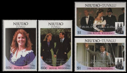 TUVALU-Niutao 1986 Wedding Ginger Poolboy Se-te. OVPT.SET:4 Overprinted - Tuvalu