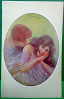 CPA  ILLUSTRATEUR  ITALIEN HOMME ET FEMME AMOUREUX . COUPLE . PAIR OF LOVERS  OLD PC A/S L.GUERINONI - Guerinoni