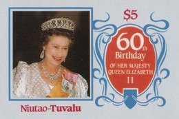 TUVALU-Niutao 1986 EII Birthday $5 IMPERF.(fr.sheetlet) - Tuvalu