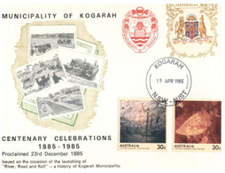 (FF 24) Australia - Greetings From Municipaltity Of Kogarah Centenary (1 Covers 1985) With Insert - Autres & Non Classés