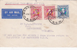 Australia 1931 First Flight Cover  Narromine To Launceston - Premiers Vols