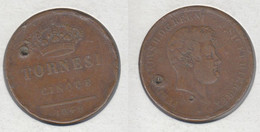 Italie Cinque Tornesi 5  1849  Ferdinand II Deux Siciles  Italia KM#360 - Andere & Zonder Classificatie