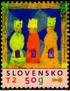 Slovaquie 2016 Poste De NOEL Dessin D'enfant De Komarno : Les Rois Mages - Unused Stamps