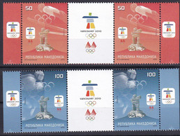 MACEDONIA 2010,SPORT,OLYMPIC GAMES VANCOUER,MI NO 535-536,VIGNETTE, ,MNH - Invierno 2010: Vancouver
