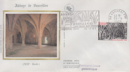 Enveloppe  FDC  Flamme   1er   Jour   FRANCE   Abbaye  De  VAUCELLES    CAMBRAI   1981 - 1980-1989