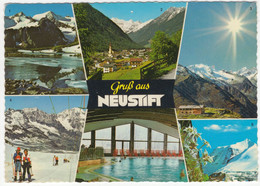 Gruß Aus Neustift - U.a. Edelweiß, Ski, Starkenburger Hütte, Gletscherbahn, Schwimmbad / Swimmingpool - Stubaital - Neustift Im Stubaital