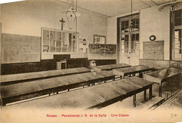 Rouen * Pensionnat Jean Baptiste De La Salle * 2 Cpa * Salle De Classe Et Bibliothèque * école - Rouen