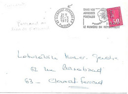 Curiosité 63 Clermont-Ferrand RP 20-3 1972, Perrand Au Lieu De Ferrand - Lettres & Documents