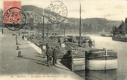 Rouen * Les Quais Vers Bonsecours * Péniche Batellerie - Rouen