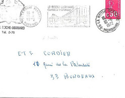 Curiosité 56 La Roche-Bernard 10-8 1972, Annulation Avec Cachet Main, La Flamme A Loupé Le Timbre - Covers & Documents