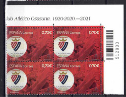 ESPAÑA 2021 ** MNH ED. 5452 CENTENARIO CLUB ATLETICO OSASUNA BL.4 - Unused Stamps