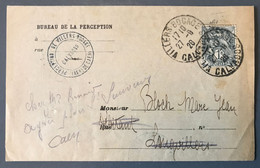 France N°107 Sur Document TAD VILLIERS-BOCAGE 27.8.1928 - (B662) - 1877-1920: Période Semi Moderne