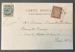 France N°111 (x2) Sur CPA + Taxe N°29 - (B668) - 1877-1920: Période Semi Moderne
