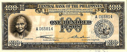 PHILIPPINES  English Série 100 Pesos,  Madame SORA, #139  Neuf - Filippijnen