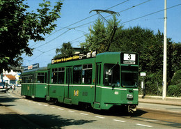 N°9457 R -cpm Basler Verkehrsbetriebe -automotrice Be 4/4 Et Remorque B4 - Strassenbahnen