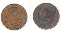 Italie 1½ Tornese 1854  Uno E Mezzo  Ferdinand II  (Deux Siciles) - Beide Siciliën