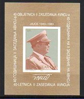 YUGOSLAVIA 1983 Anti-fascist Congress Block MNH / **.  Michel Block 23 - Blocks & Sheetlets