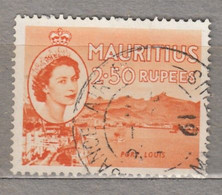 MAURITIUS 1954 QEII 2.5 Rupees Used(o) Mi 255 Look Scans #17241 - Maurice (1968-...)