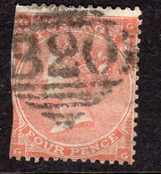 Ireland 1844 Numeral Cancellations: 320 Malahide Dublin, 1865 4d Vermilion, Cut Into At Left, GG, SG 94 - Préphilatélie