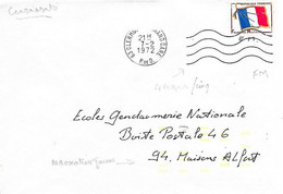 Curiosité 63 Clermont-Ferrand Gare 7-2 1972, 4 Lignes Ondulées Au Lieu De 5 O= - Lettres & Documents