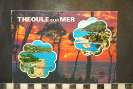 CP,  06,  THEOULE SUR MER , Multi Vues, La Plage Et La Baie, Le Port Et Le Chateau - Sonstige & Ohne Zuordnung