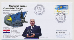 FRANCE => 0,55E Conseil Europe - Obl Idem Strasbourg - 2/10/2006 - M. Ivo SANADER, 1er Ministre De Croatie - Cartas & Documentos
