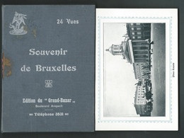 Souvenir De Bruxelles , Edition Du Grand Bazar , Album De 24 Vues, Début 20è Siècle   Phi 257 - Lanen, Boulevards