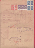 258633 / Bulgaria 1956 - 34.80 Leva  Revenue Fiscaux People's Councils , Architectural Design Of A House , Svishtov - Architecture