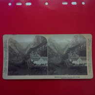 PHOTO STEREO STALHELM S HOTEL IN THE GREAT NAERODAL NORWAY - Stereoscopic