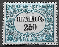 Hungary 1921. Scott #O5 (M) Numeral Of Value, Official Stamp - Dienstzegels