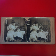 PHOTO STEREO THE NEW WOMAN BARBER - Stereo-Photographie