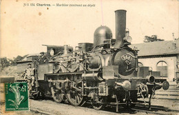 Chartres * Une Machine Rentrant Au Dépôt * Train Locomotive N°868 * Ligne Chemin De Fer Eure Et Loir * Cheminot - Chartres