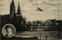 Chartres * Aviateur GARAIX Sur Biplan Avion Paul Schmitt * Aviation - Chartres