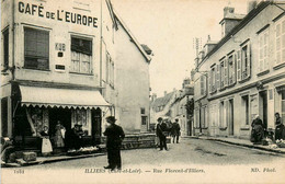 Illiers * La Rue Florent D'illiers * Le Café De L'europe - Illiers-Combray