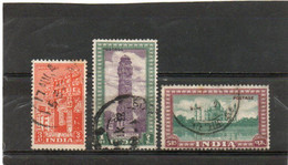 INDE   Dominion  1949  Y.T. N° 7 à 22  Incomplet  Oblitéré - Used Stamps