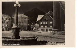 Autriche Vorarlberg Dornbirn Markplatz Place Marche Hiver Maison Neige Nuit - Dornbirn