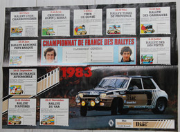 Poster Calendrier Championnat De France Des Rallyes Automobile 1983 François Chatriot Jean-François Liénéré Duac Renault - Automobile - F1