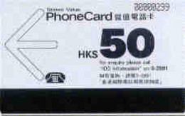 OLDLOGO : HK02A HK$ 50 Second Issue IDD Call 5-2891 MINT - Hongkong