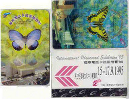 MAGNETIC : 14B $25 Int. Phonecard Exhibition Sep.95 Butterfly USED - Hongkong