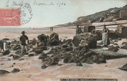 LE HAVRE CAP DE LA HEVE PECHEURS DE CREVETTES RARE 1906 - Cap De La Hève