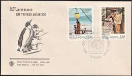 1987 Argentina 25th Anniversary Of Antarctic Treaty FDC - Antarktisvertrag