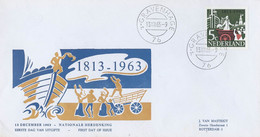 Nederland Enveloppe Tgv. Nationale Herdenking 1813-1963 (410) - Unclassified