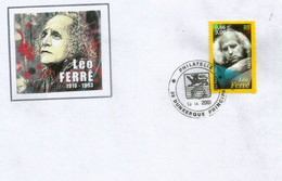 FRANCE. Hommage à Léo Ferré (poète Français, Auteur-compositeur & Interprète), Sur Lettre Dunkerque - Lettres & Documents