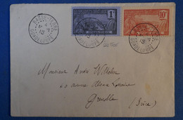 G4 GUADELOUPE BELLE LETTRE 1915 BASSE TERRE POUR GRENOBLE FRANCE + AFFRANCH PLAISANT - Storia Postale