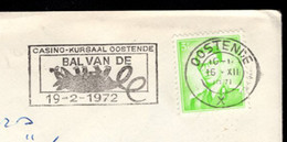 BELGIUM (1972) Dead Rat(?). Illustrated Cancel On Envelope: Casino-Kursaal Oostende. - Flammes