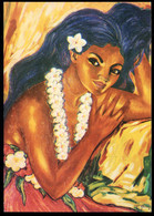 FRENCH POLYNESIA (1986) Polynesian Woman By M.G. Bovy. 40 Fr Picture Postal Card. - Entiers Postaux